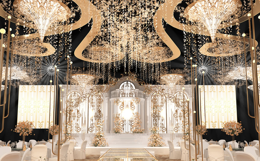 江安花木兰喜事汇金色大厅效果展示